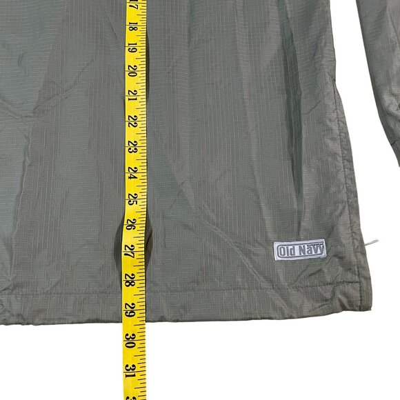 Old Navy Men's Green Nylon Pullover Windbreaker Jacket Size Medium Running Golf - Picture 4 of 5